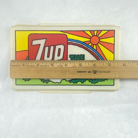 Vintage 7Up Peter Max Inspired Plastic Commercial Display Sign - Picture 11 of 13